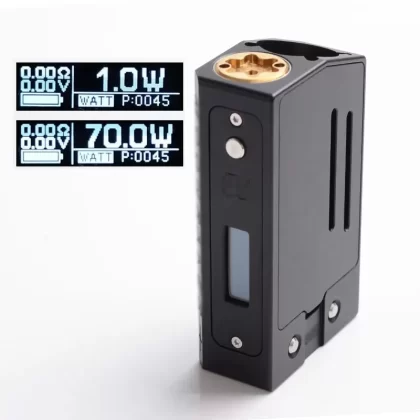 Less $42.91 on SXK Sunbox E8 Moonraker Style 70W Sliding VW Vape Box Mod Compatible with 22mm Atomizer – Black