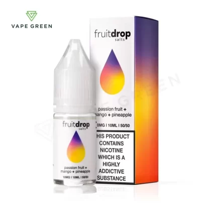 Passion Fruit Mango Pineapple Nic Salt E-Liquid by Fruit Drop
