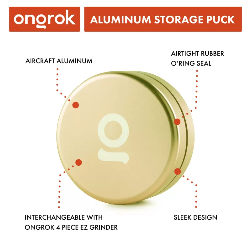 Ongrok Aluminum Storage Puck - Gold - Image 3