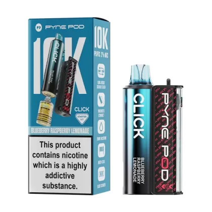 Box of 10 - Pyne Pod Click 10K Prefilled Pod Vape - Mr Blue