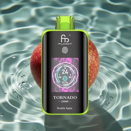 Fumot Tornado 25000 Puffs Disposable Vape Double Apple with HD Screen & Type-C Charging - Bangvapeaustralia