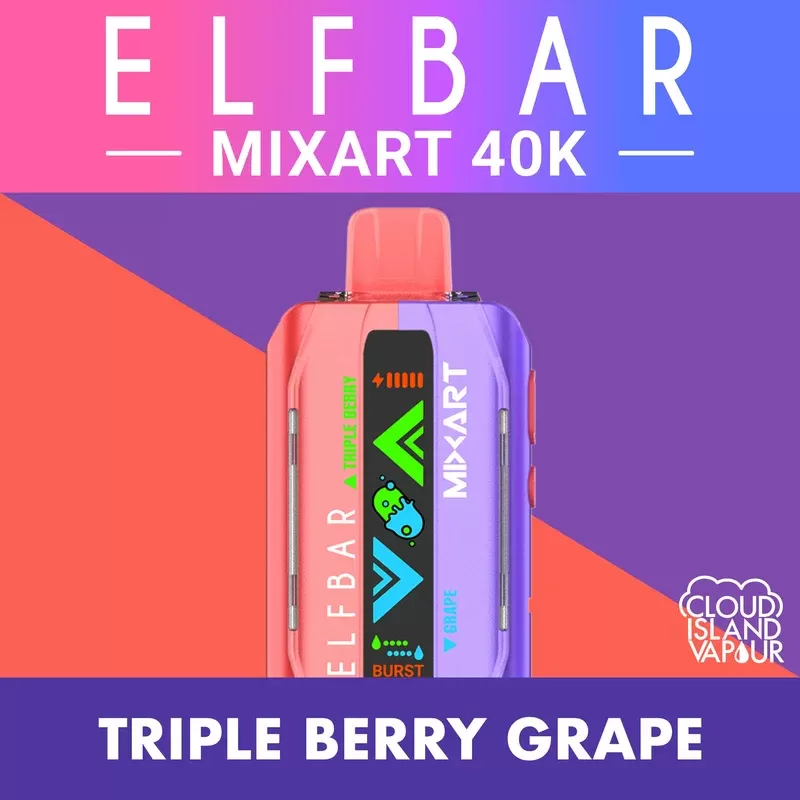 ELF BAR MIXART 40K Disposable Vape – Triple Berry Grape