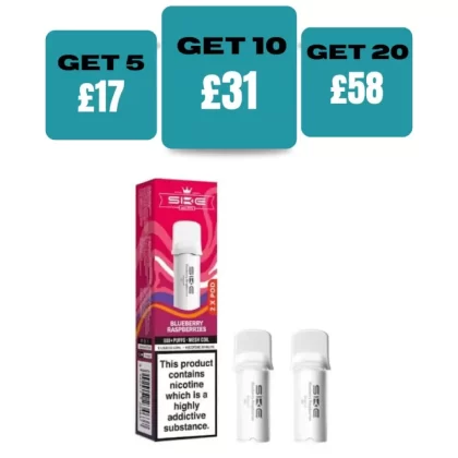 SKE 600 Pro Prefilled Pods (Pack of 2) - £4.99 or 5 for £17 - Strawberry Burst