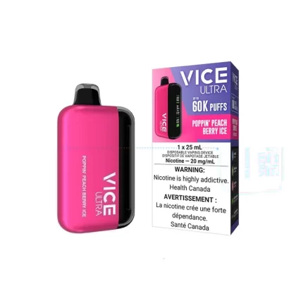 VICE ULTRA DISPOSABLE – POPPIN’ PEACH BERRY ICE