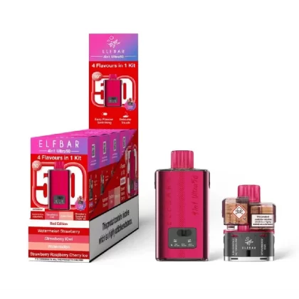 Elf Bar 4in1 Ultra 50 Prefilled Pod Kit Red Edition - Strength#20mg