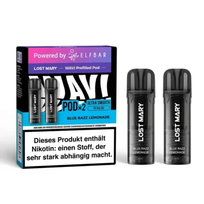 Elfbar Lost Mary WAVI – Prefilled Pod – Blue Razz Lemonade - Limonade / Blaubeere