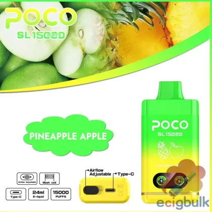 POCO SL15000 Disposable Vape – 15K Puffs, Rechargeable Battery, 50mg Nicotine