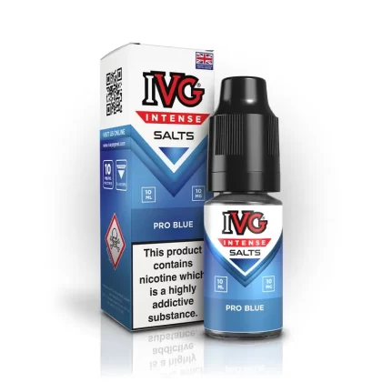 IVG Intense Nic Salt E Liquid Pro Blue - Nicotine strength#20mg>10mg