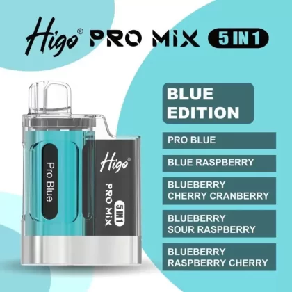 Higo Pro Mix 5 in 1 Disposable Vape Kit - Raspberry Edition Pack of 5