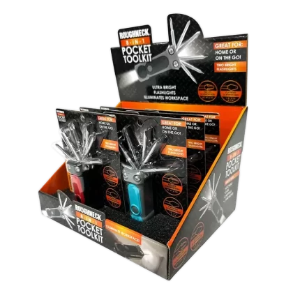 8-In-1 Pocket Toolkit Multi-Tool with Lights – 6 Pieces Per Retail Ready Display 25789