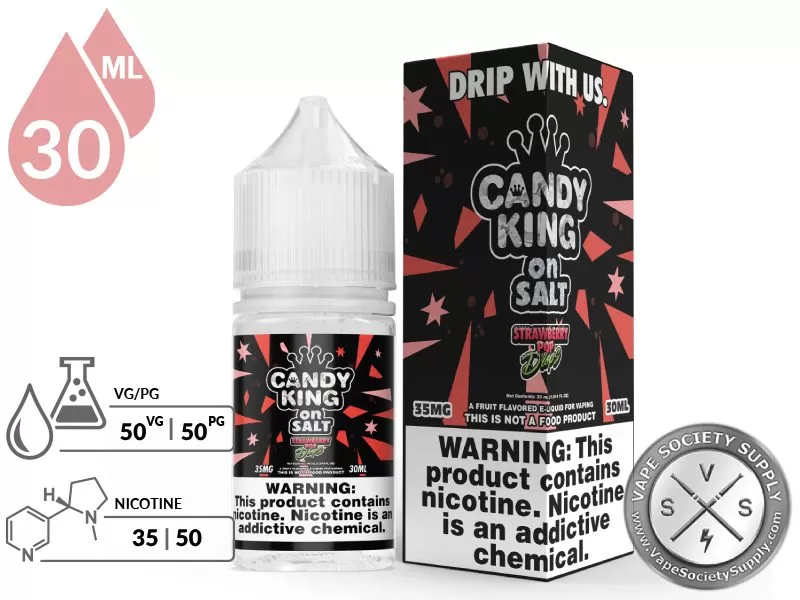 Strawberry Pop Drops Candy King On Salt 30ml - Image 2