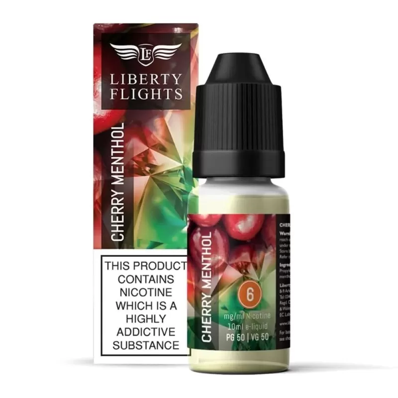 Cherry Menthol E-Liquid by Liberty Flights (10ml) - 18mg