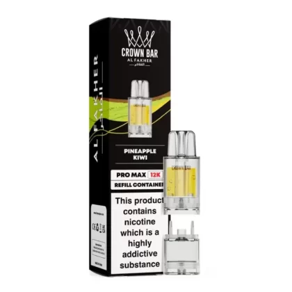 Al Fakher Crown Bar Pro Max 12K Prefilled Pod Pineapple Kiwi - Nicotine Strength#20mg (320AB9)