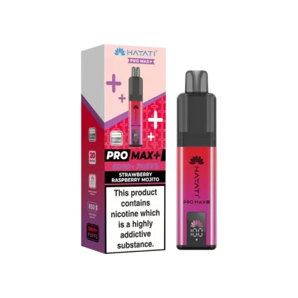 Hayati Pro Max Plus 6000 Puffs Strawberry Raspberry Mojito
