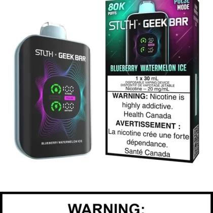 Blueberry Watermelon Ice STLTH x Geek Bar 80K Disposable Vape