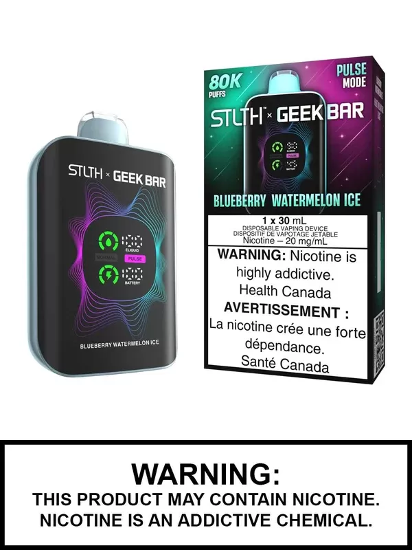 Blueberry Watermelon Ice STLTH x Geek Bar 80K Disposable Vape