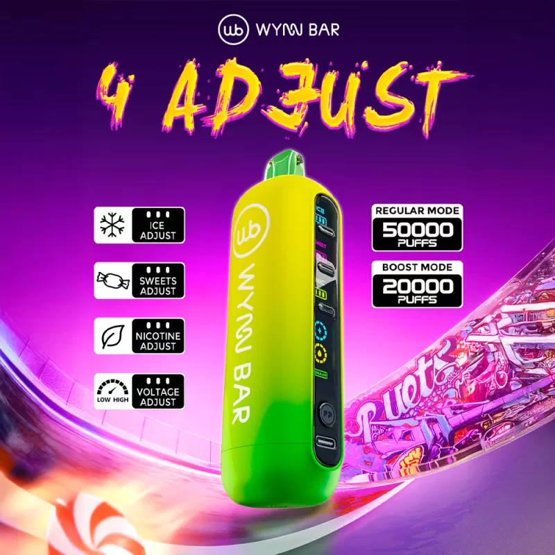 Wynn Bar "4 ADJUST" 50K Disposable Device - 50000 Puffs - Strawberry Watermelon