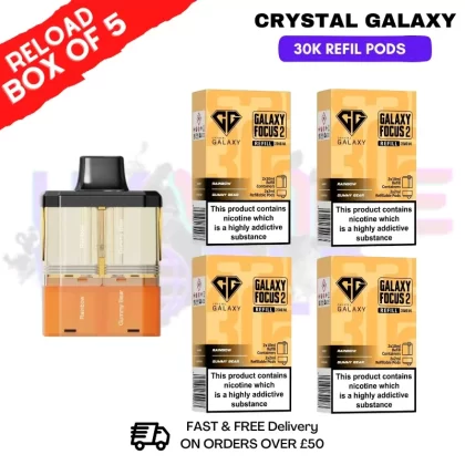 Rainbow Crystal Galaxy 30K Replacement Pods Box Of 5