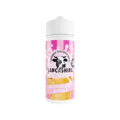 The Lancashire Creamery 100ml Shortfill E-Liquid Raspberry Ripple - Nicotine Strength#0mg