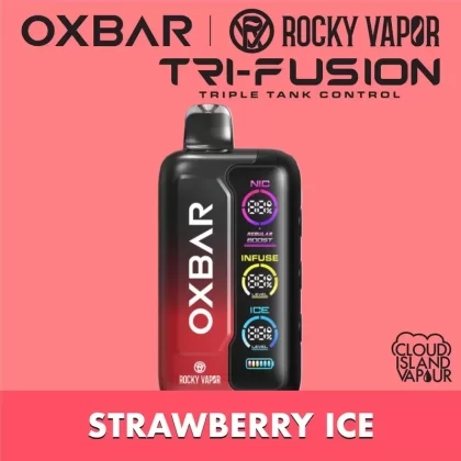 Rocky Vapor Oxbar Tri Fusion Disposable Vape – Strawberry Ice