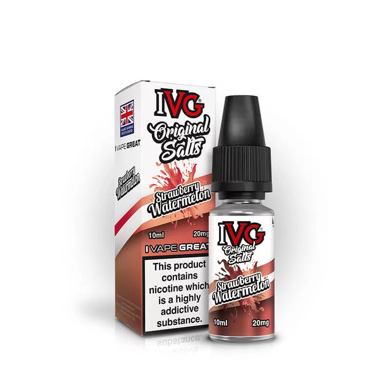 IVG Original Salts Strawberry Watermelon 10ml E-Liquid - 10mg - Image 2