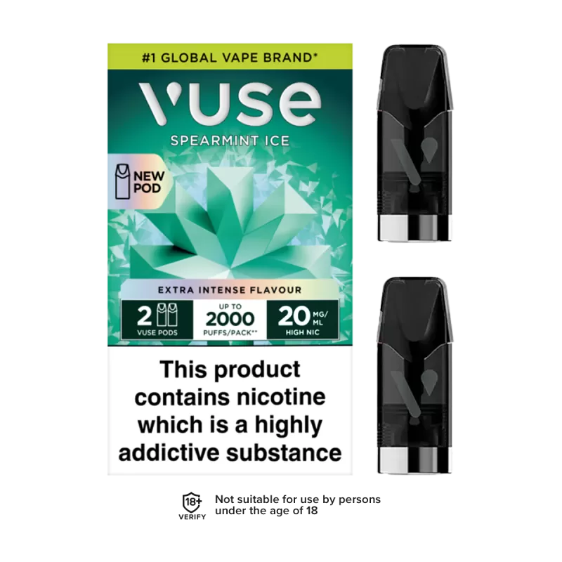 Spear Mint Ice Vuse Pro Pods - 10mg - Vape Product (C2736E)