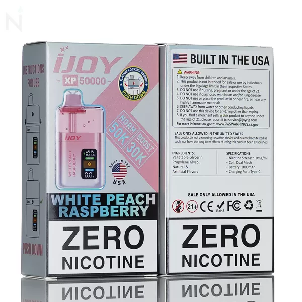 iJoy XP50K 0% Zero Nicotine Disposable Vape - 20mL - Strawberry Slush - Image 3