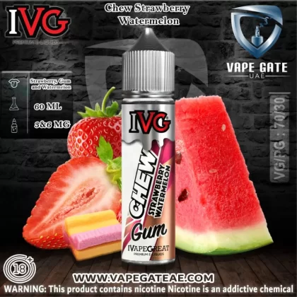 Chew Strawberry Watermelon 60ml E juice by IVG - 6 mg / 60 ml