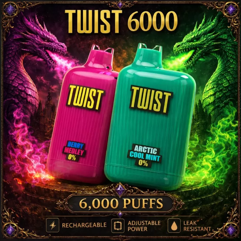 TWIST 6000 - Rainbow / 0% - Vapeciga