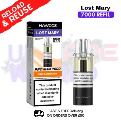 Pink Lemonade Lost Mary 7K 7000 Puff Replacement Pods