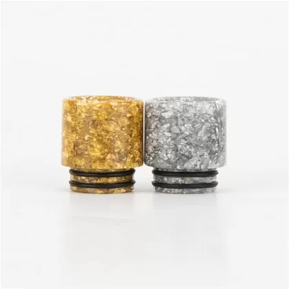 AS116C Gold or Silver Resin 810 Drip Tip Mouthpiece 1pc Pack