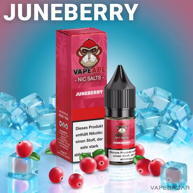 VapeApe – Juneberry – Nic Salts - 20mg/ml, 10mg/ml