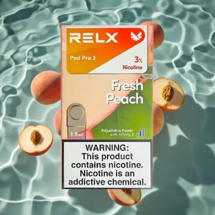 RELX Pod Pro 2 Fresh Peach 3% Nicotine 1.9ml 600 Puffs 3 Voltage Modes - Bangvapeaustralia