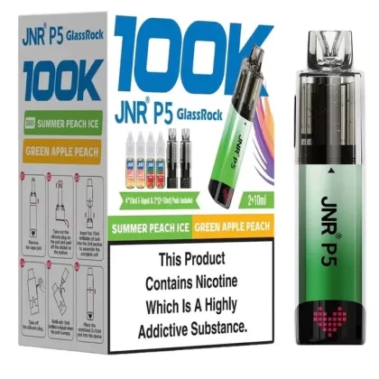 JNR P5 GlassRock 100k Refillable Pod Kit – Pack of 3