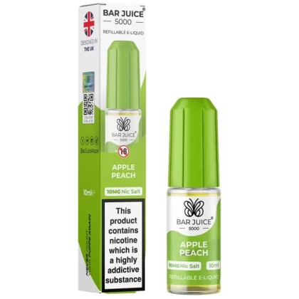 Apple Peach Nic Salt E-Liquid by Bar Juice 5000 (10ml) - 20mg