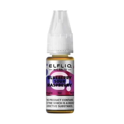 Elfliq Blueberry Sour Raspberry 10mg and 20mg Salt Nicotine E Liquid - Vape Product, Vape Product