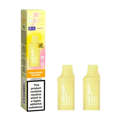 Strawberry Banana Lost Mary BM600 Pods - 20mg - Vape Product (A46388)