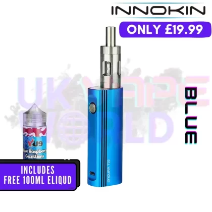 Blue Innokin Endura T22E Vape Kit + Free 100ML Liquid – ONLY £19.99