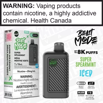 Super Spearmint Iced BEAST MODE Disposable by Flavour Beast