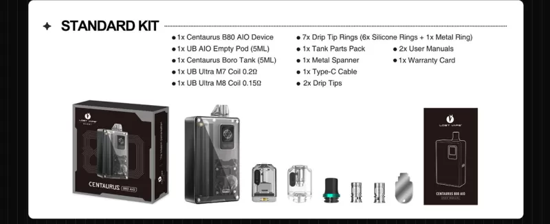 Lost Vape Centaurus B80 AIO Pod Kit 5ml - Image 3
