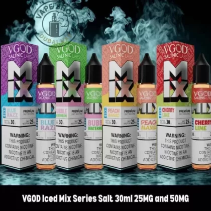 VGOD Iced Mix Series Salt 30ml 25MG and 50MG - Iced Blue Razz, Iced Bubble Watermelon; Vape Product, Vape Product
