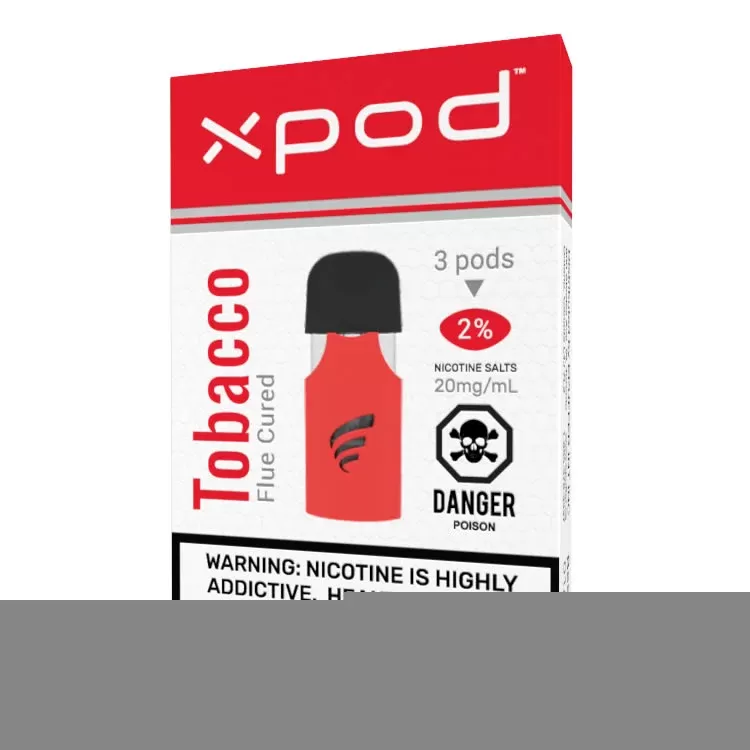 XPOD – Flue-Cured Tobacco Vape PODS 3-PACK