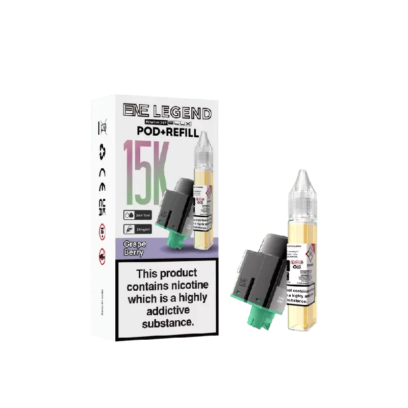 Elux ENE Legend 15k Prefilled Pod Grape Berry - Nicotine Strength#20mg