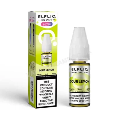 ELFBAR ELFLIQ Sour Lemon Nic Salt E-Liquid - Vapestreams Co
