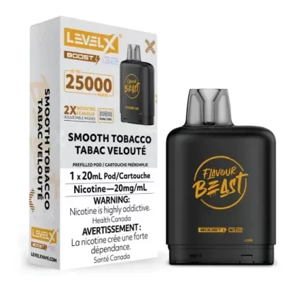 LEVEL X FLAVOUR BEAST BOOST POD 20ML – SMOOTH TOBACCO