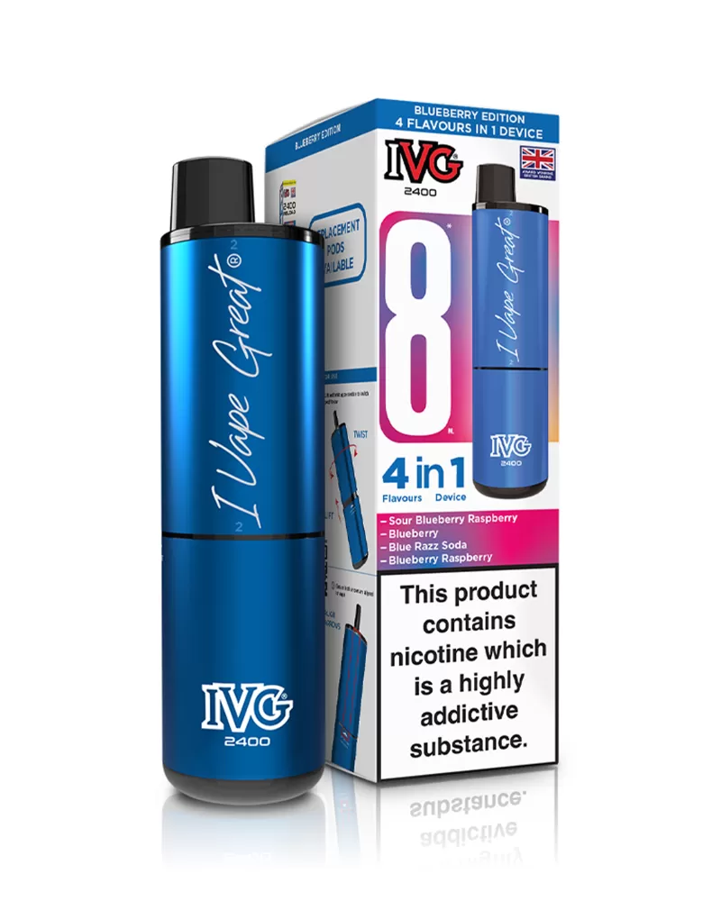 IVG 2400 4-in-1 Pod Kit - Blue Raspberry Ice