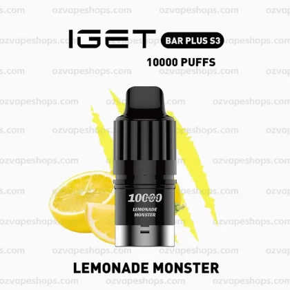 IGET Bar Plus S3 Pod – Lemonade Monster - Ozvapeone