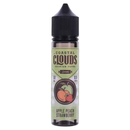 APPLE PEACH STRAWBERRY E LIQUID BY COASTAL CLOUDS – SWEETS 50ML 70VG