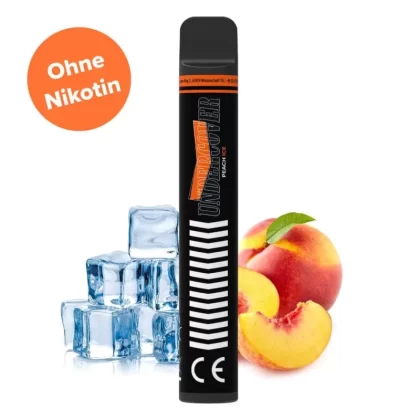 Undercover Vapes by Samra Nikotinfrei – Peach Ice - Undercover Vape / Pfirsich / Ice / Aromastoffe / Nikotin / Propylenglykol / pflanzliches Glycerin / 20mg/ml / 400 mAh / ca. 600