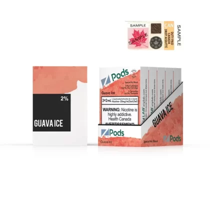 Zpods Stlth Compatible Guava Ice - Nicotine#Supreme Nic Blend 2% With 50MG Throat HitOutside Ontario>Ontario